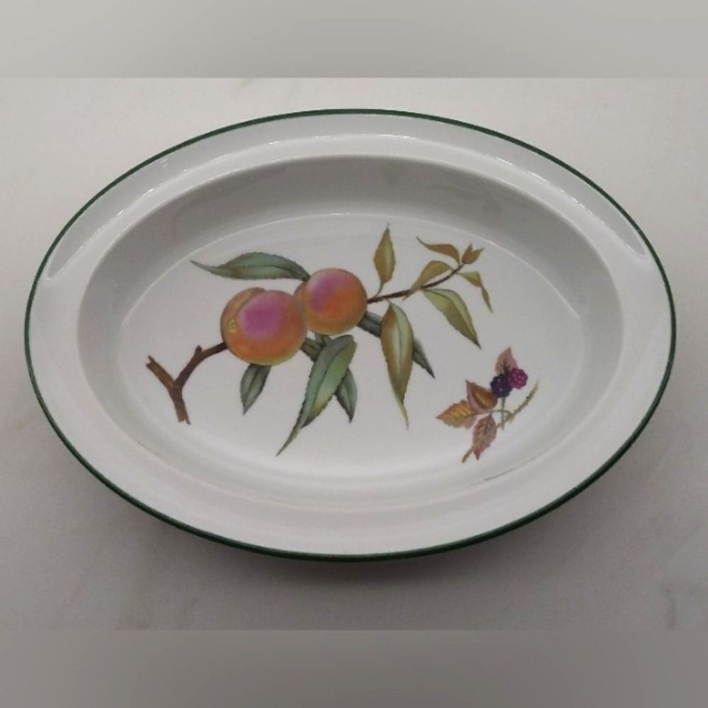 Royal Worcester Evesham Vale Serveware Oval Platter Dish Home Dining Vintage